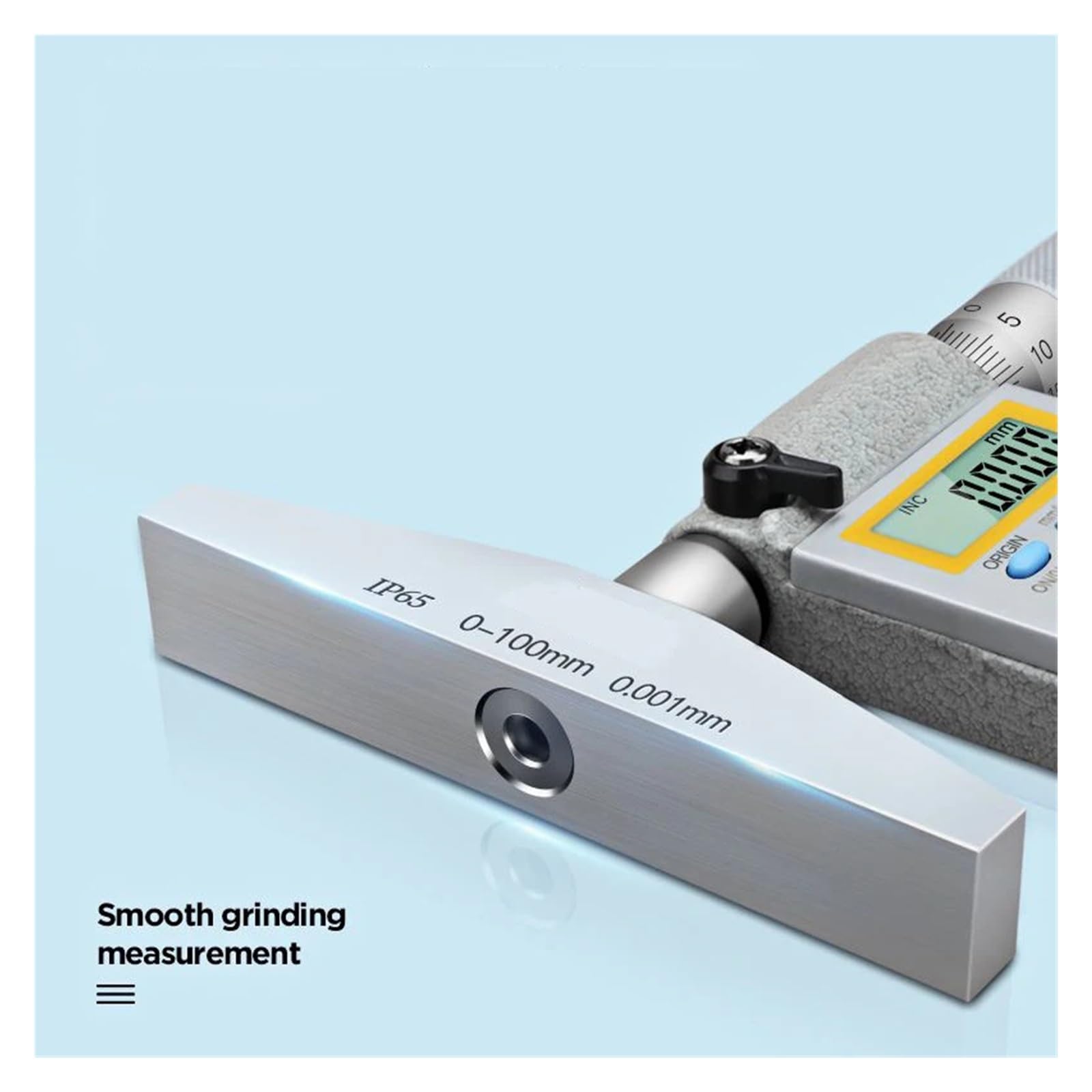 Micrómetro de Profundidad Digital de Nivel IP65 de 0 a 100 mm Micrómetro de Profundidad electrónico de 0,001 mm Micrómetro de Profundidad de Calibre micrométrico for maquinistas