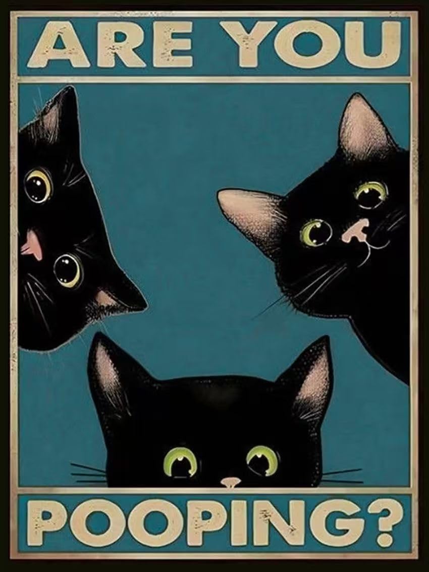 Musevial Stamping Cross Stitch Kit,Cats Counting Cross Stitch Kit for Adult Beginners, Full Line DIY Cross Stitch Stitching Kit for Home Decor Cross Stitch Patterns 12x16 inches