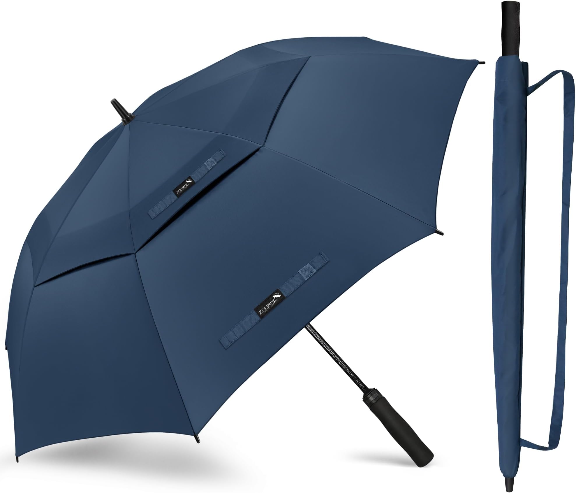 ZOMAKE 72 Inch Extra Large Golf Umbrella - Auto Open Long Handle Golf Push Cart Umbrellas Heavy Duty Super Huge Oversize Double Canopy Vented Windproof Waterproof for Outdoor Sports Golfing Tennis
