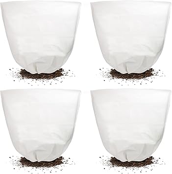 Svepndic 4 PCS Winter Plant Covers Freeze Protection,39X39 Reusable Plant Protector Bag with Drawstring,Winter Plants Jacket Warm Shrubs Cover Blanket Frost Protection for Outdoor Garden Plants Svepndic 4 PCS Winter Plant Covers Freeze Protection,39X39 Reusable Plant Protector Bag with Drawstring,Winter Plants Jacket Warm Shrubs Cover Blanket Frost Protection for Outdoor Garden Plants