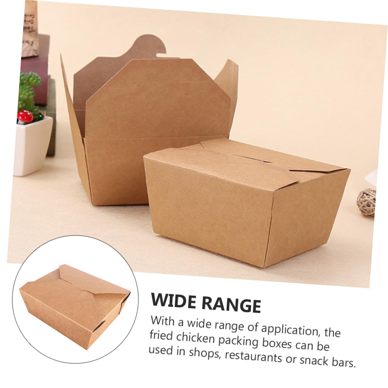 CIYODO Paper Lunch Boxes 30pcs Food Storage Containers for Work School Lunch Picnic Reusable Portable