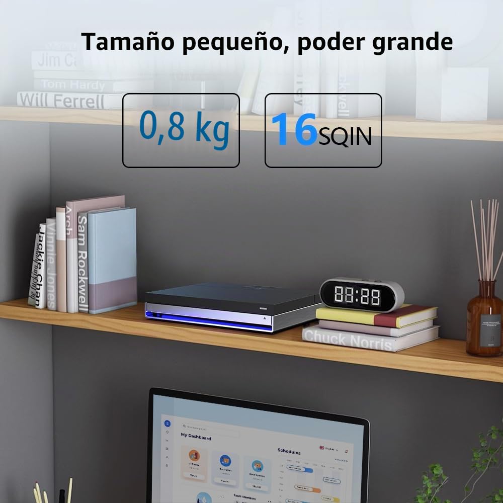 LincStation N2 NAS 6 Bahías - Intel N100 4 Núcleos | 10 GbE | 16GB LPDDR5 | 128G eMMC | 2 Discos Duros SATA de 2,5" + 4 Ranuras M.2 NVMe | 2 Años Garantía | HDMI 4K | Almacenamiento Conectado a La Red