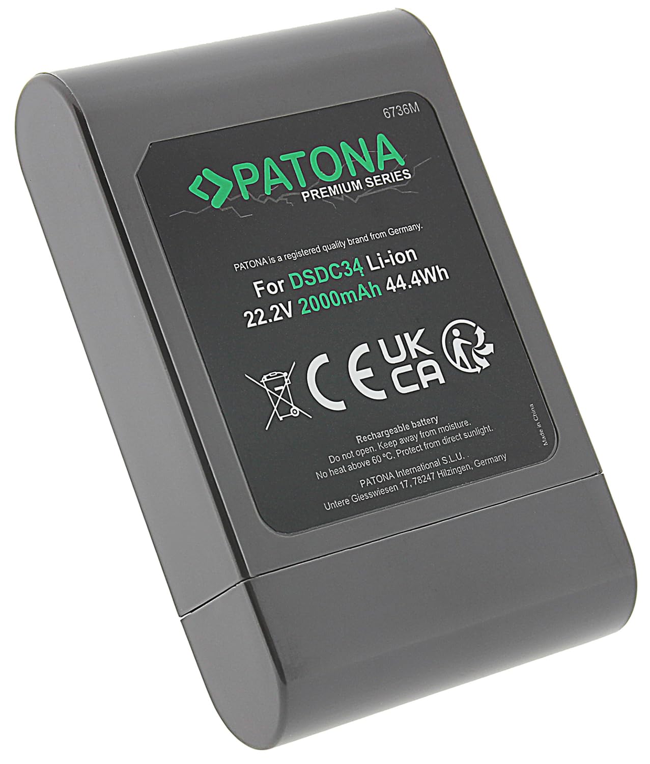 PATONA Premium Batteria ricambio per Dyson 202932-02 202932-05 202932-06 917083-01 965557-03 965557-06 2000mAh compatibile con DC31 Animal DC34 DC35 DC44 DC45 DC56