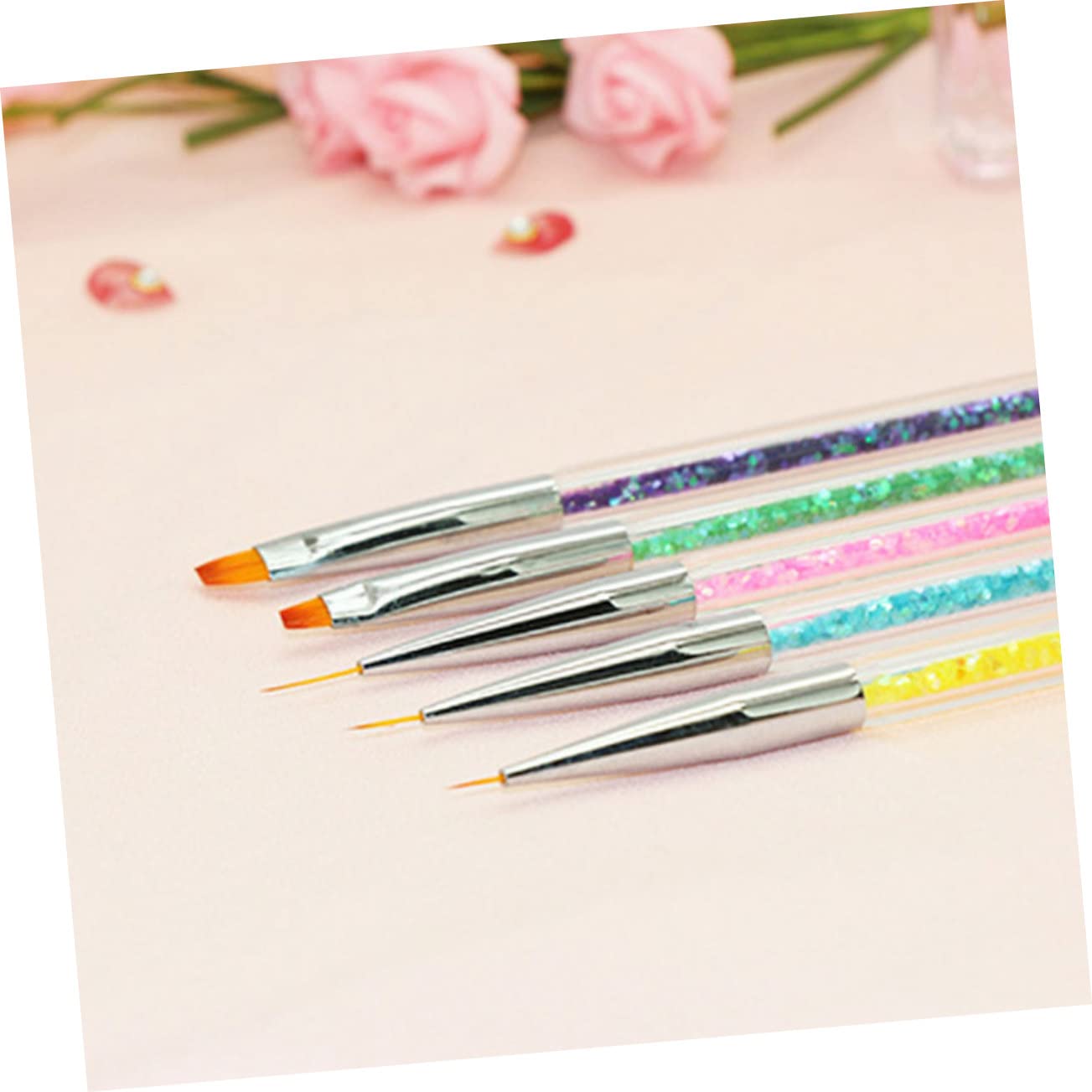 WOONEKY 1set Multi-function Nail Dotting Tools Dual- Single- Pens for Nail Art for Manicure Decoration