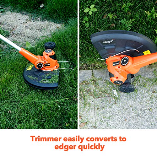 [Updated]PAXCESS Cordless String Trimmer/Edger, Detachable Weed Eater with 2pcs 20V Lithium-ion Batteries,1pcs Quick Charger, Weed Whacker with 2pcs Trimmer Spools, Powerful&Lightweight, No Hassle - Thumbnail 6