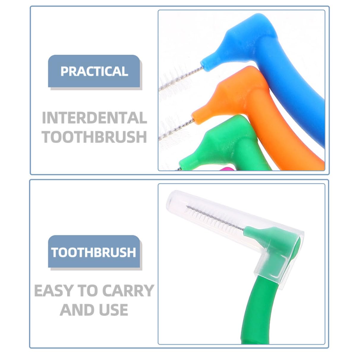 Ipetboom 150pezzi Interdental Toothbrush Convenient Manual Toothbrushes for Home Travel Office Lightweight Oral Care Tools