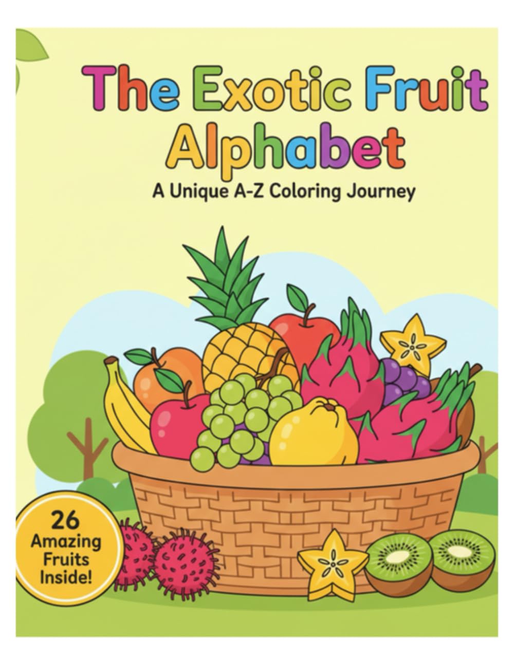 The Exotic Fruit Alphabet: A Unique A-Z Coloring Journey