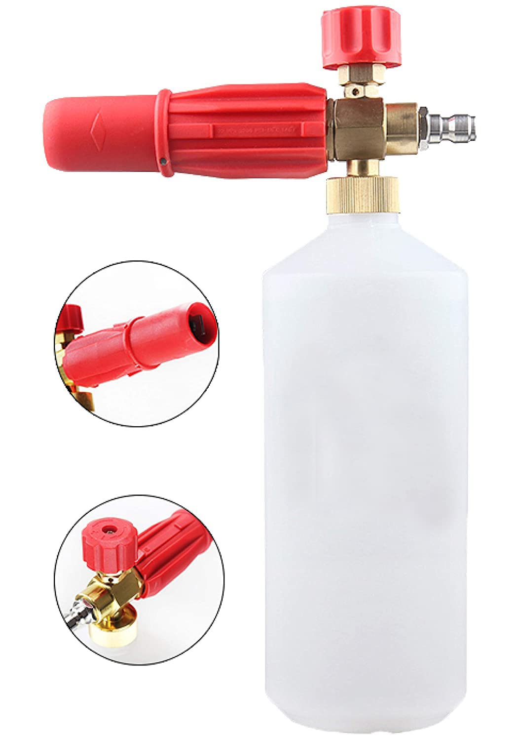 BALLOREX Heavy Duty Professional Foam Cannon Snow Lance with Complete Brass Nozzle for Car Washing/Bike Washing (1/4 Quick Connector Included)
