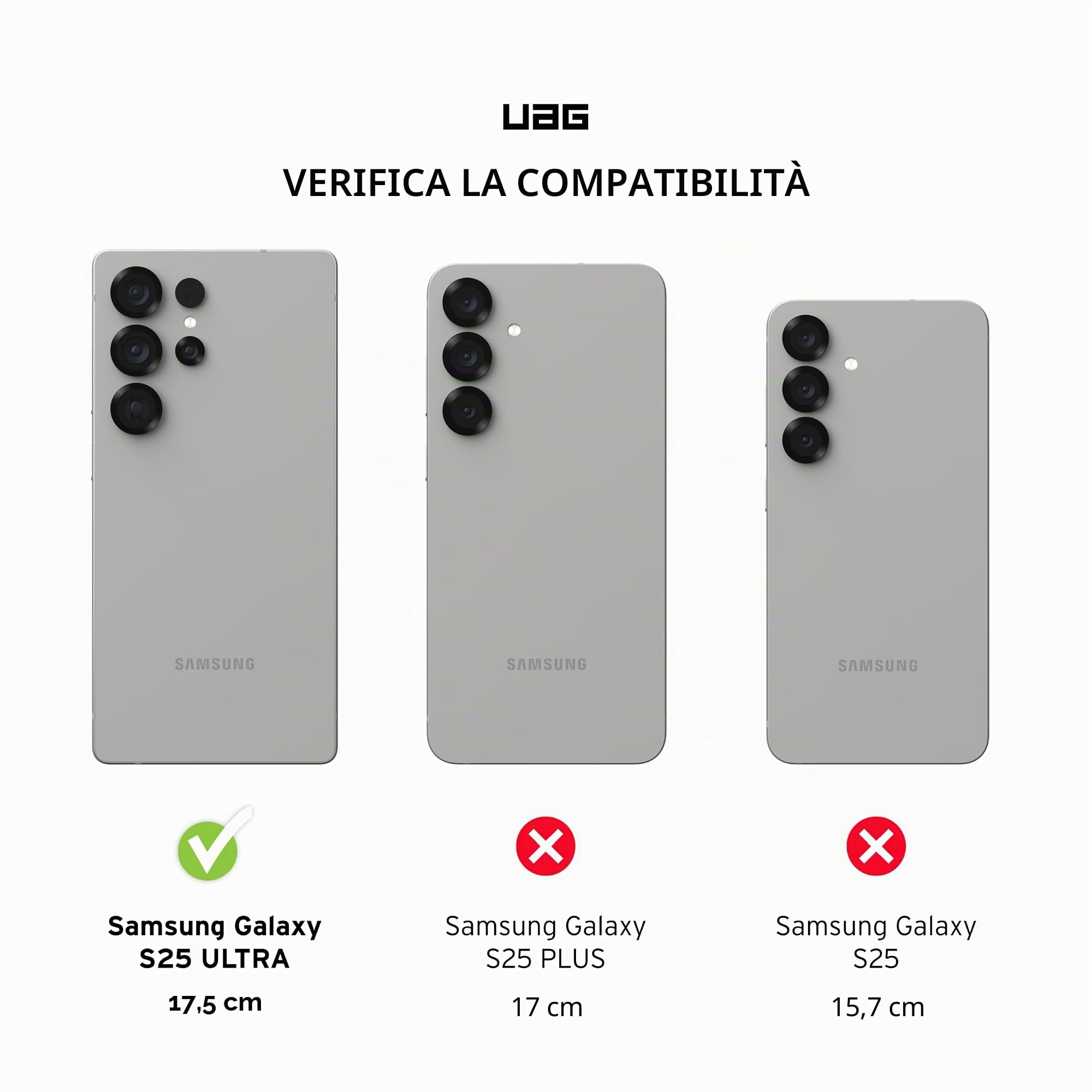 Urban Armor Gear Pathfinder MS Case Samsung Galaxy S25 Ultra Custodia (Anello magnetico, Designed for Samsung certificato, Ricarica wireless compatibile, 5,5m Protezione) ash (grigio trasparente)