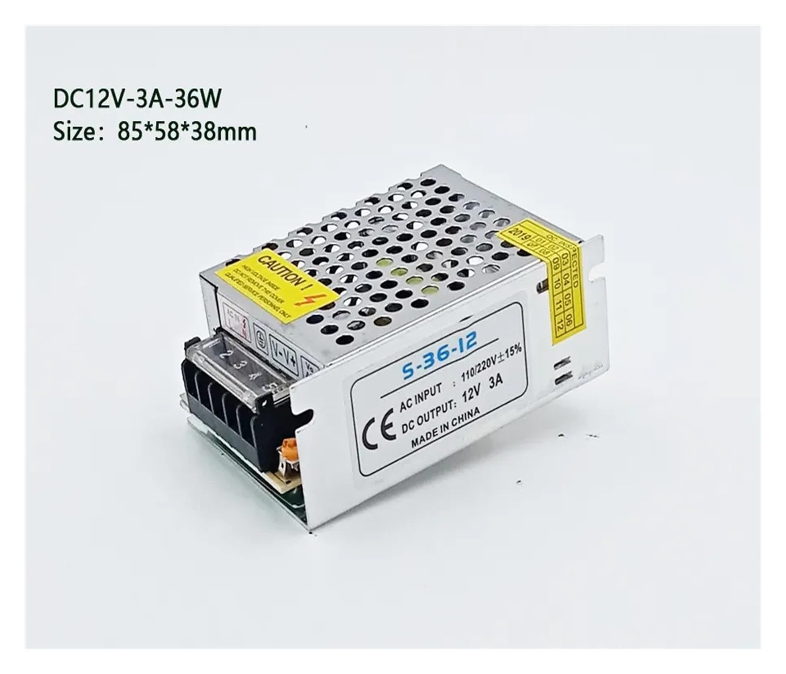 Transformador AC DC 220 a 12 V Fuente de alimentación 3V 5V 9V 12V 15V 18V 24V 36V 48V Fuente de alimentación de Tira Led conmutada 12 24 voltios(3A)
