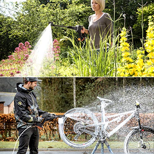 TACKLIFE Cordless Pressure Washer, 20V 2.0AH, 6-in-1 Adjustable Nozzle, 319 Max PSI Portable Power Cleaner, Suitable for Washing Cars, Cleaning floors and Watering Flowers-KDPW20A