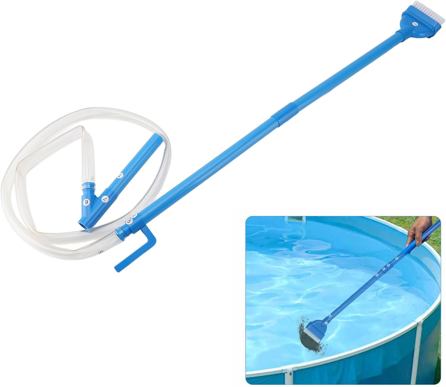 Cordless Pool Vacuum Cleaner Powerful Suction Handheld Underwater SPA Tub Floor Cleaner for Hot Tubs and Small Pools ABS Material Lightweight Design