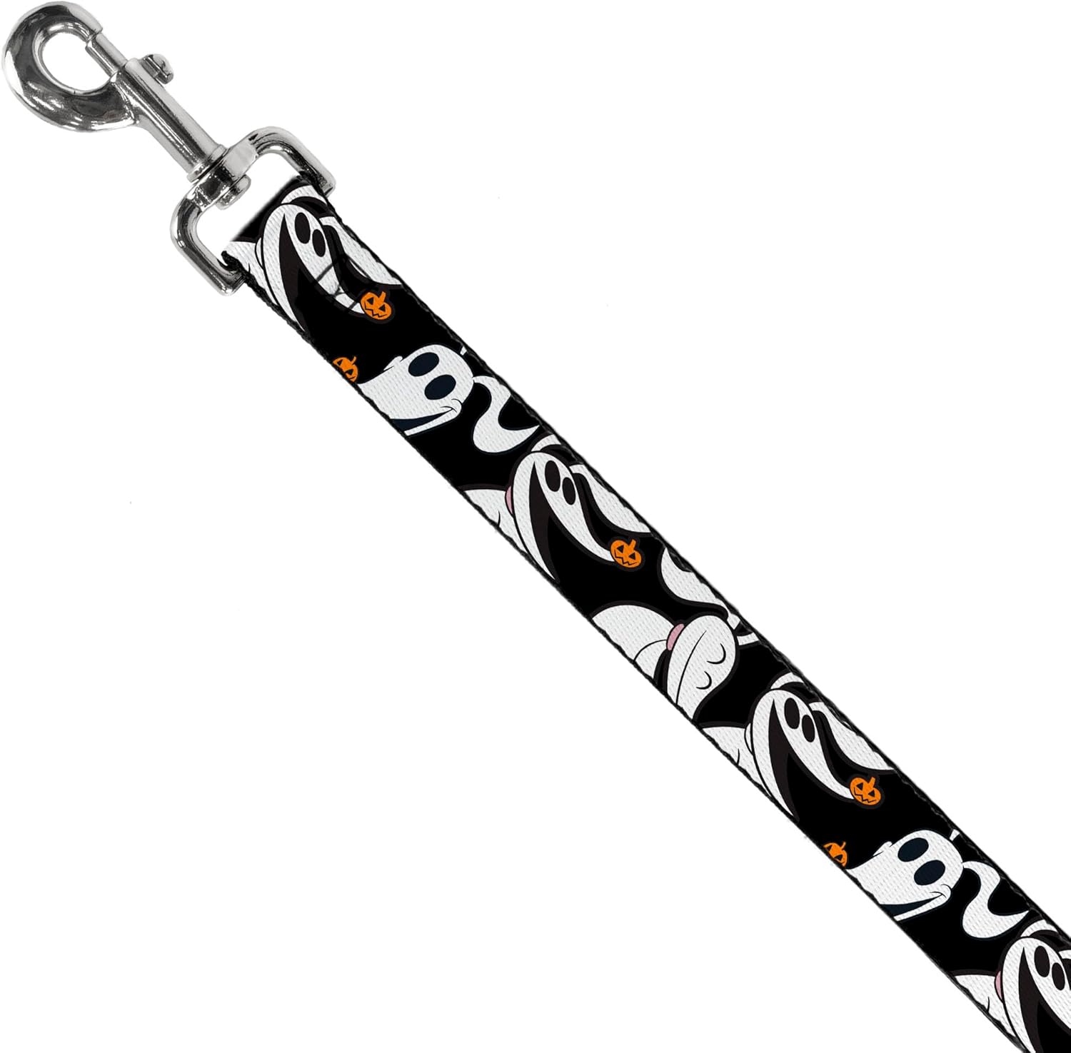 Disney Pet Leash, Dog Leash, Nightmare Before Christmas Zero Pumpkin Expressions, 4 Feet Long 1.5 Inch Wide