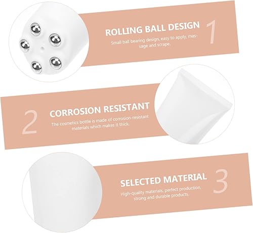 Miniatura 9 de STAHAD Rodillo de masaje con manguera de rodillo para masaje, botella vacía, rodillo de jade para cara para cara para cara, botellas enrollables,