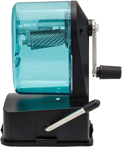 Miniatura 2 de X-Acto 2012687-BLU Bulldog - Sacapuntas manual para montaje en pared, color azul, receptáculo transparente, se fija a cualquier superficie no