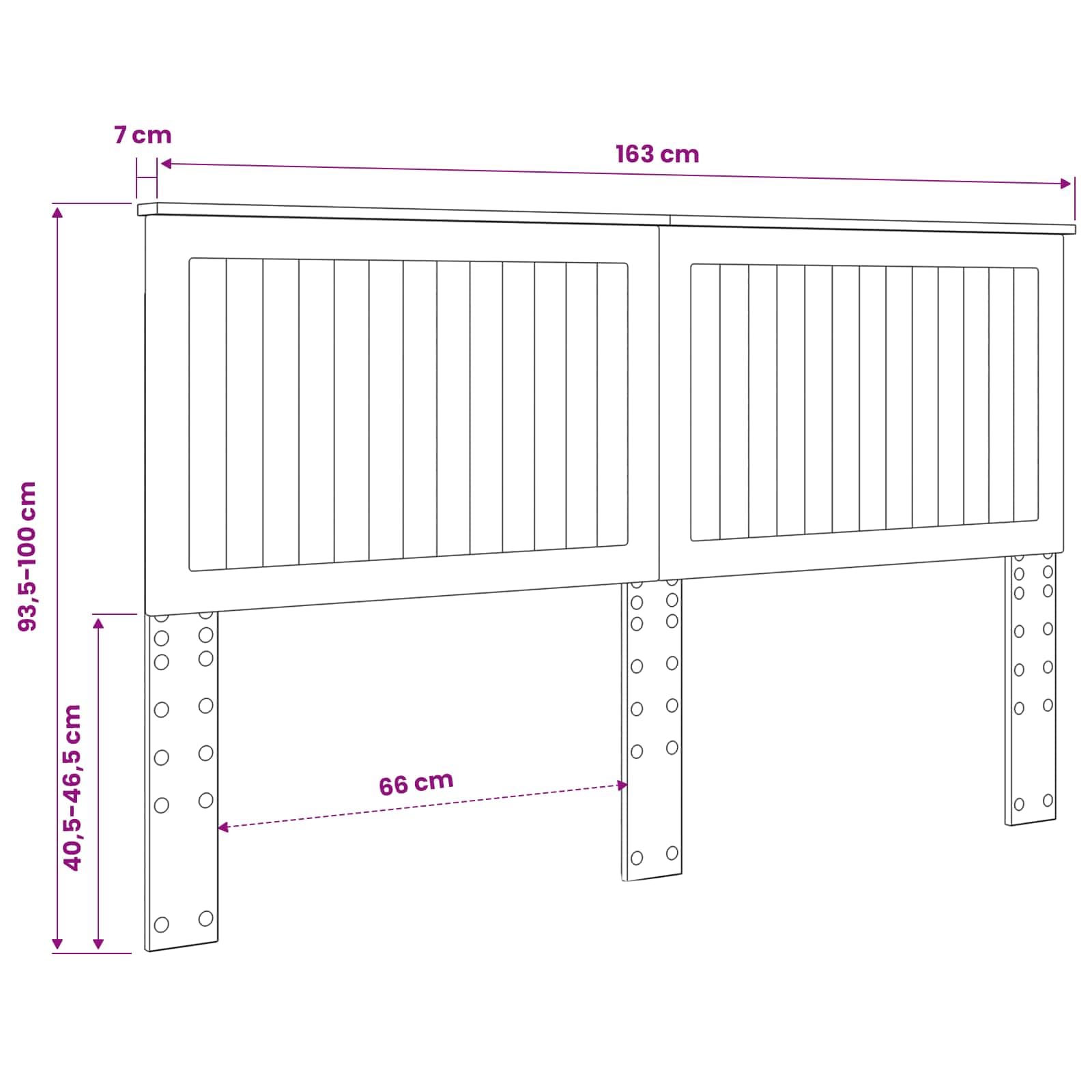 vidaXL Tête de lit Chêne Noir 160 cm Bois d'ingénierie, Accents élégants pour Chambre, Accessoire déco Moderne, Coin Sommeil stylé, Design Contemporain