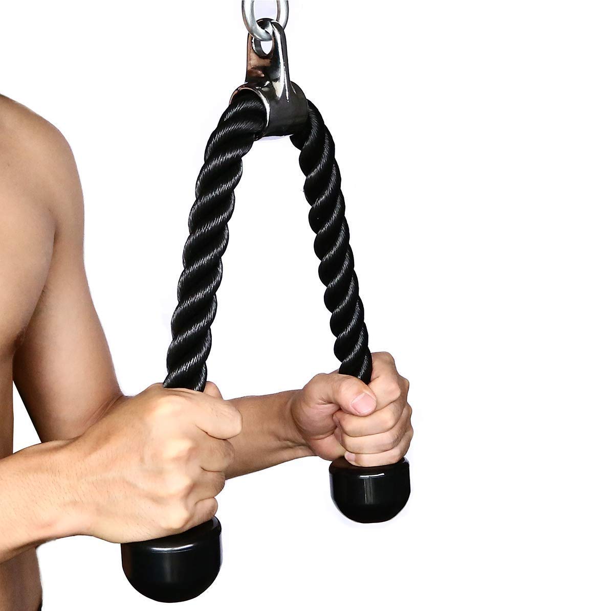 Esha® Heavy Duty Tricep Rope Pull Down/Extension Attachment | Black (B08QNFTLCP) Amazon Price History, Amazon Price Tracker
