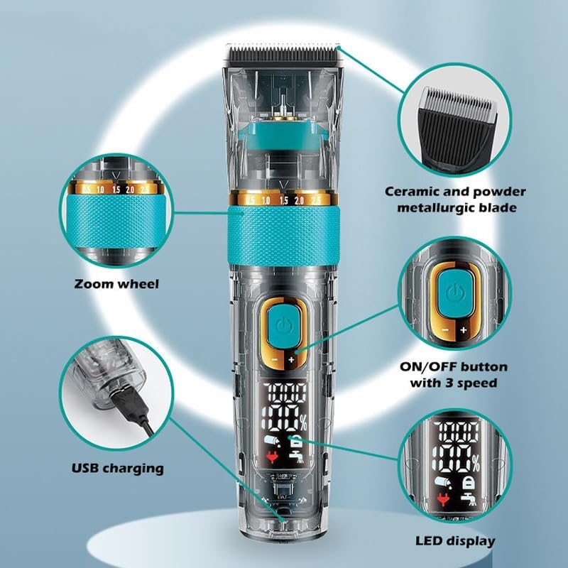 Hair for Men Professional TrCordless Barber Clipper for Washable Beard Cutting Machine Rechargeable Set
