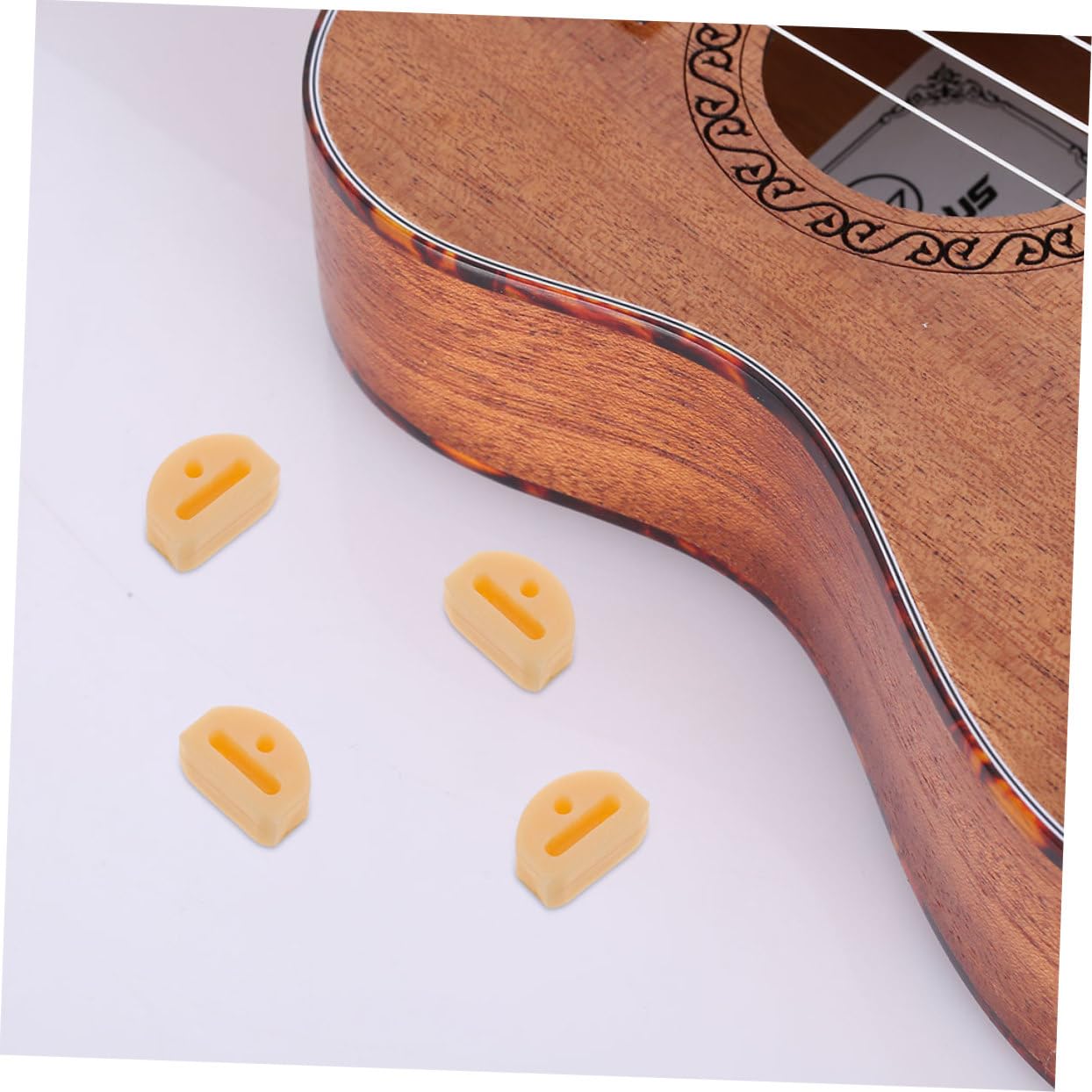 ifundom 12 Szt. Koraliki Mostkowe Do Gitary Części Zamienne Do Gitary Akustycznej Akustyczna Akcesoria Na Gitarze Zamki w Paskach Gitarowych Elektrycznych Części Gitarowe Beżowy Plastikowy