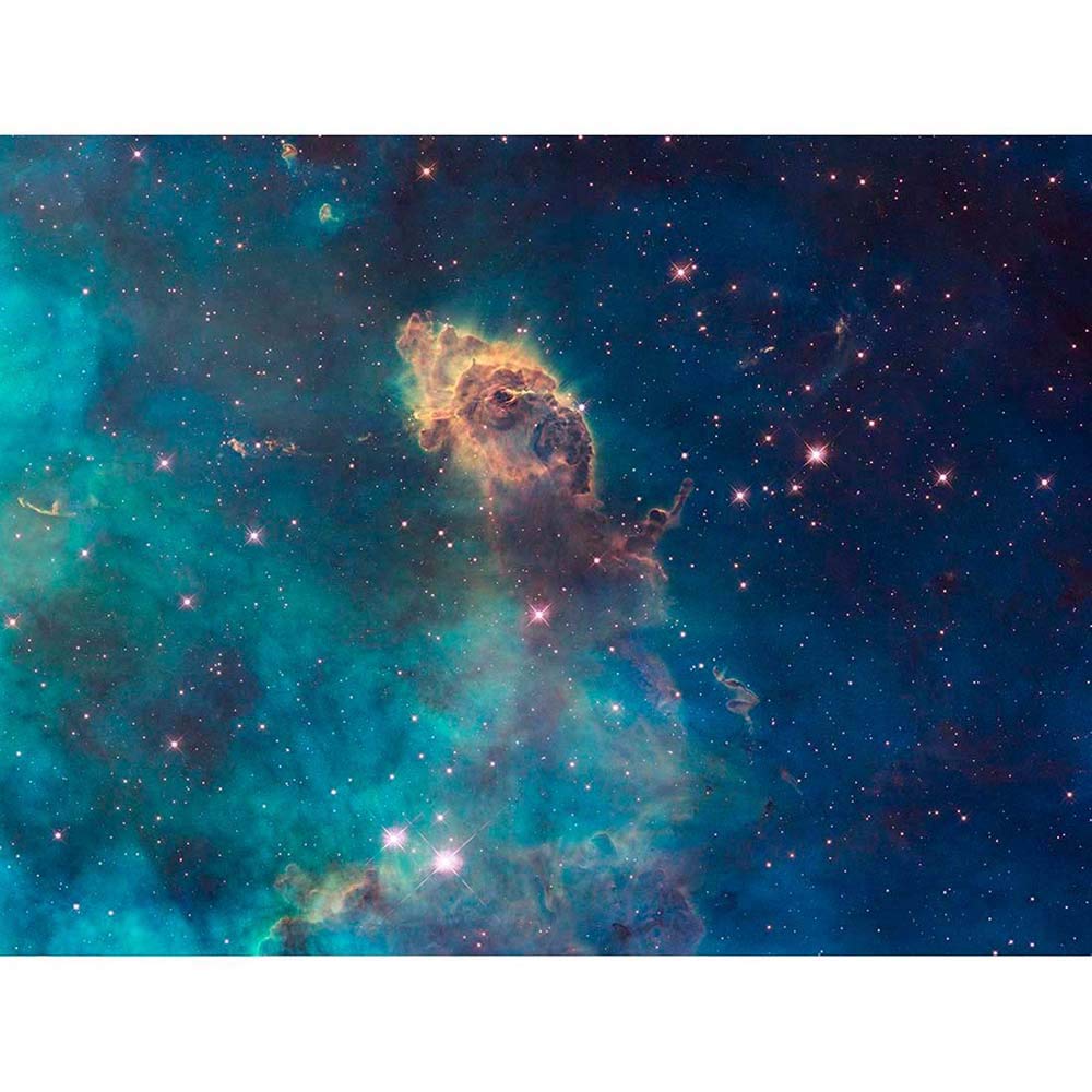 Wee Blue Coo Hubble Space Telescope Jet Carina Wfc3 Uvis Art Print Poster Wall Decor 12X16 Inch