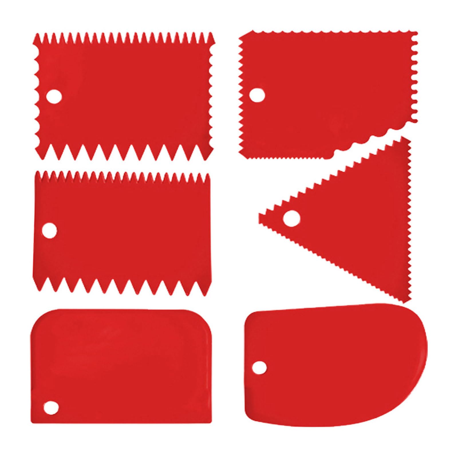 Mekalero Red 6 In 1 Glues Spreader Notched Trowel Applicator For Precisely Coating Of Mortar Grout And Polymer Glues Spreader Tool