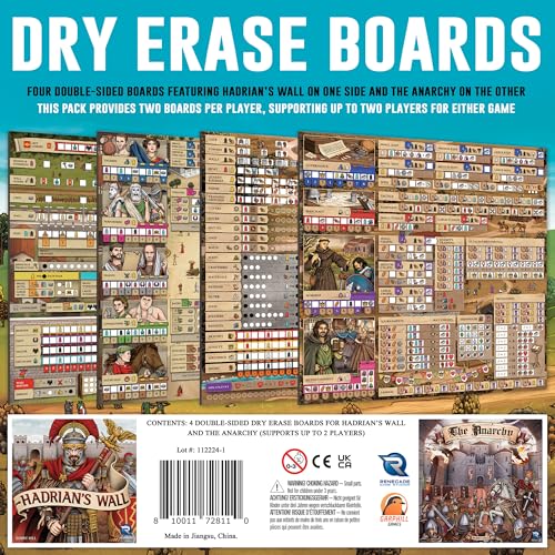 Renegade Game Studios Hadrian's Wall & The Anarchy - 4 Erase Boards