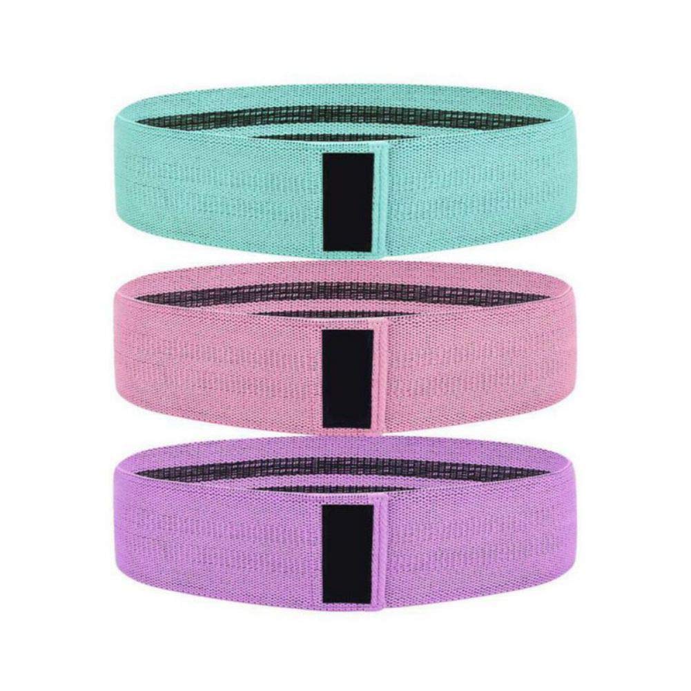 Mallyu Resistance Band Squat Lifting Beautiful Buttocks Resistance Circle Yoga Rally Belt Hip Abdomen Belt Ring-Set / 3 Strips