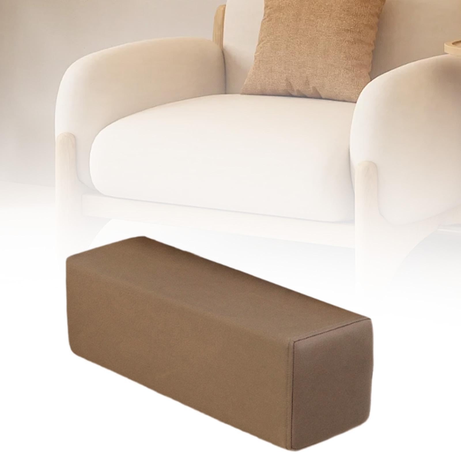 Cojín para reposabrazos, para sofá, cama, sillón, almohadilla de apoyo gruesa rectangular con funda de almohada extraíble, cojín de cabecero, almohada de espuma de alta densidad, relleno de huecos