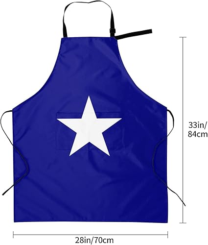 Miniatura 5 de MULIHU Bonnie Blue flag Apron Adjustable Waterproof With Pockets Bib Kitchen Cooking Aprons Chef Aprons For Men Women