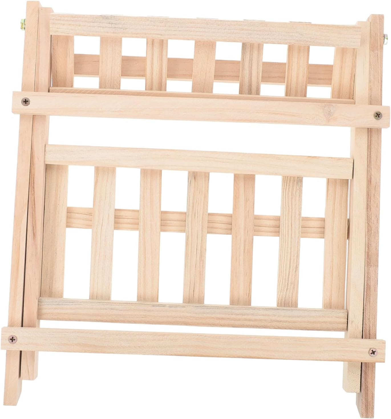 ARTIBETTER 2 Tier Folding Wooden Desk Storage Rack Organizer