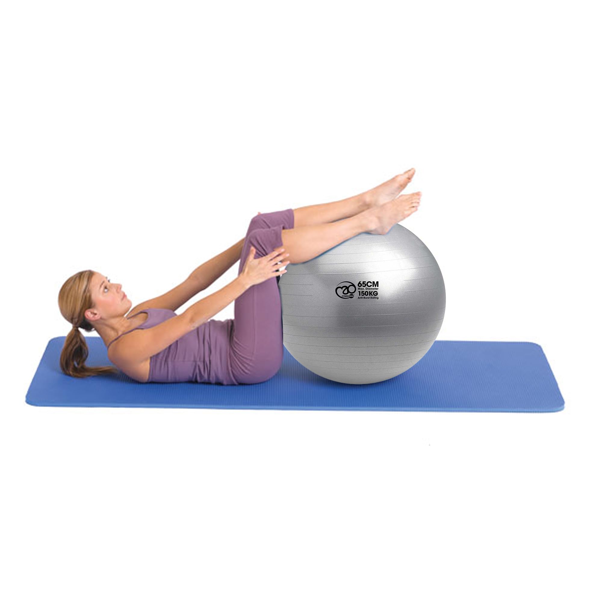Ballon Suisse Fitness Mad Anti-éclatement – 55, 65 Ou 75cm – Charge 150kg – Idéal Pilates, Grossesse, Renforcement