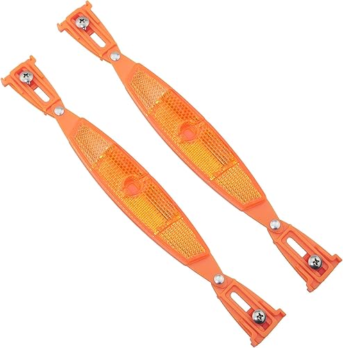 Reflector de bicicleta de montaña, reflector, hoja de advertencia, juego de ruedas, reflector, naranja, noche, paseo, radio, luz trasera de plástico