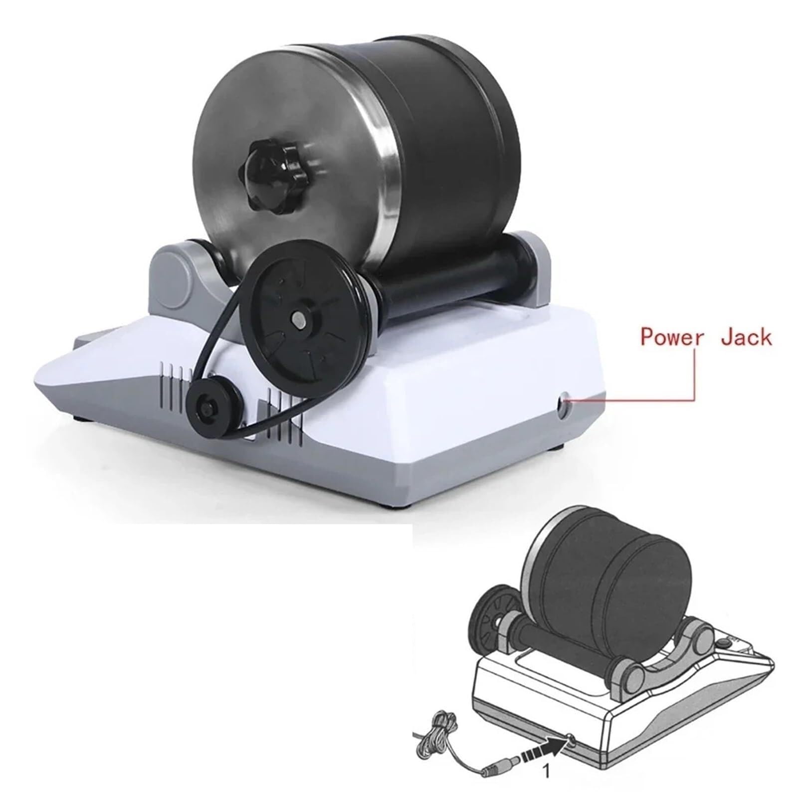 Pulidor de joyas, Pulidor De Joyas, Juego Lijadora Eléctrica, Roca Piedras Preciosas Con Cuentas Rugosas, Máquina Juguete DIY, 2 Uds