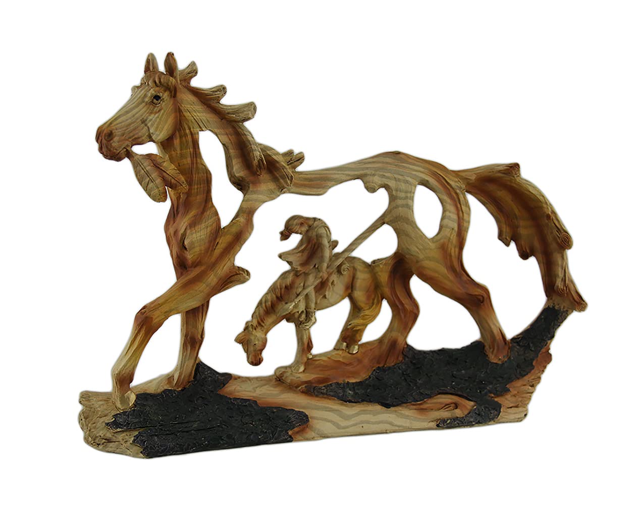 Zeckos Wood Look Statue
