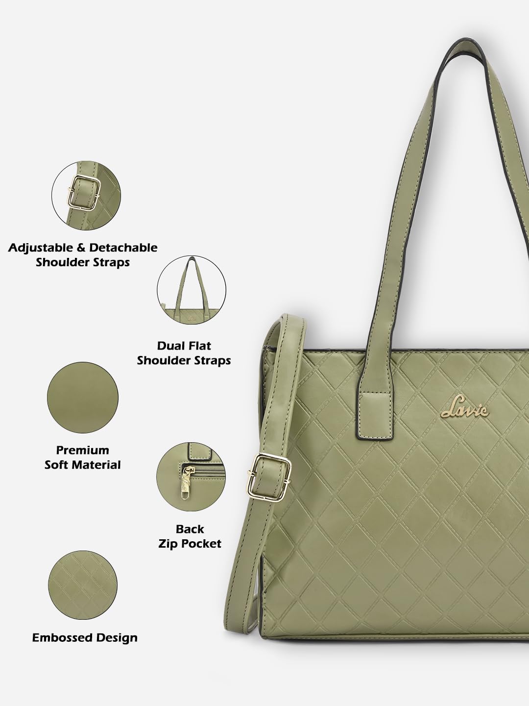 Lavie Women's Rex Satchel Handbag for Women | Satchel Bag for Work | Ladies purse | Stylish Shoulder Bag | Gift For Women 1