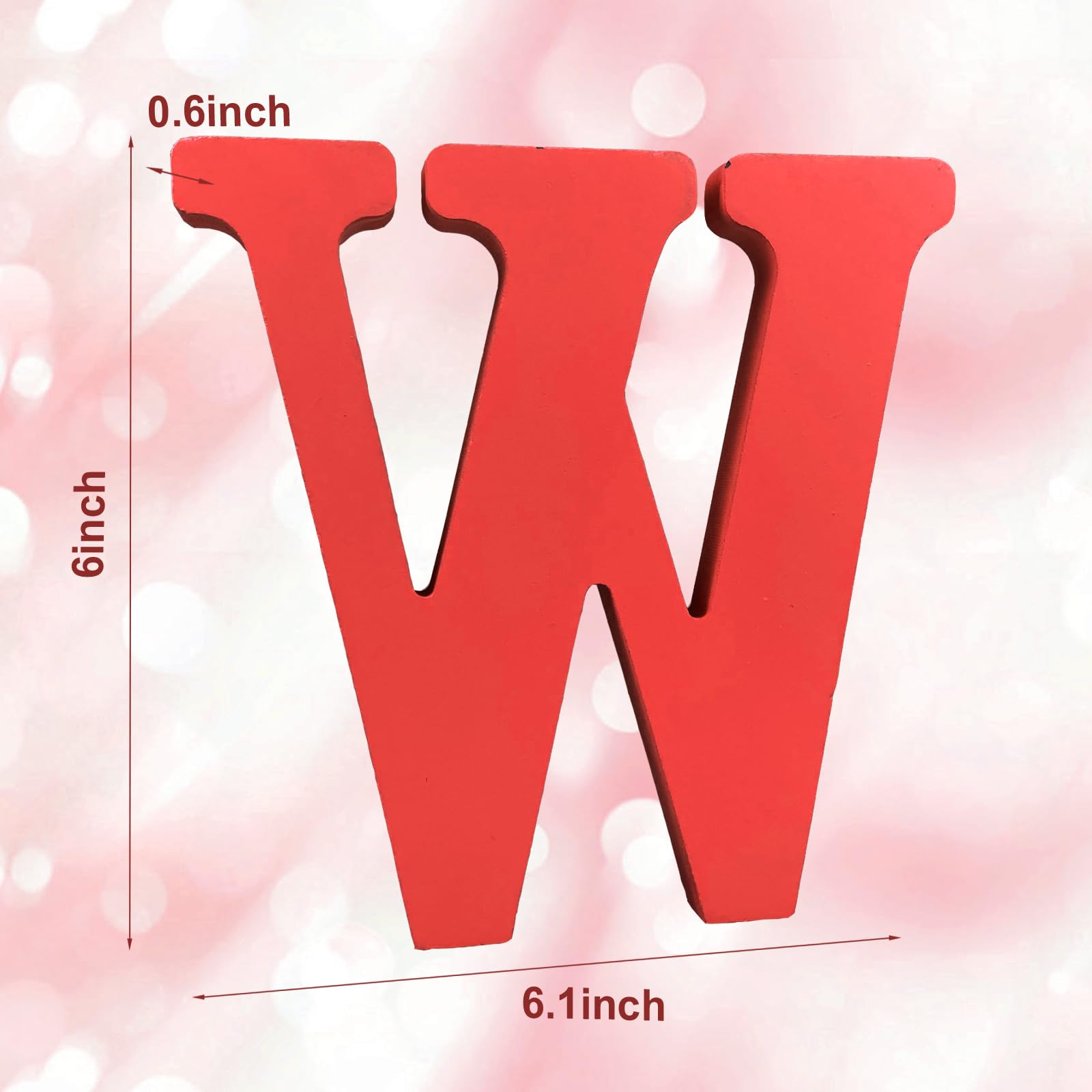 Snapklik.com : AOCEAN 6 Inch Red Wood Letters Unfinished Wood Letters ...