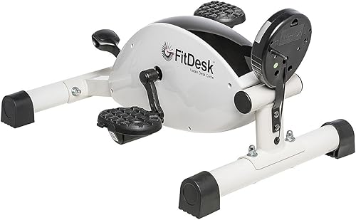 Vista 4 de FitDesk Under Desk Bike Exercise Machine, Compact Magnetic Pedal Exerciser, Mini Elliptical, Quiet Seated Cardio Trainer for Home Office Workouts