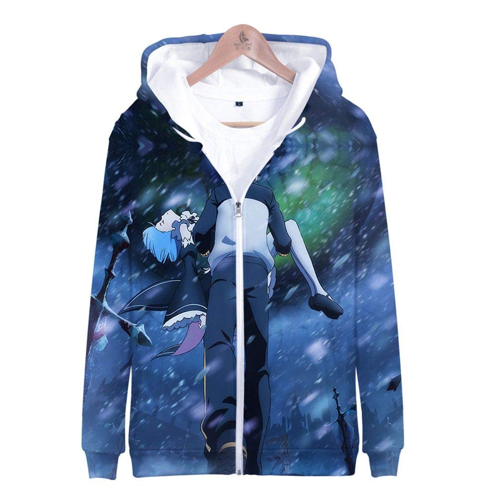Siawasey Anime Re:Zero Kara Hajimeru Isekai Seikatsu Hoodie Rem Jacket Hoody Pullovers Sweatshirt Fleeces Costume