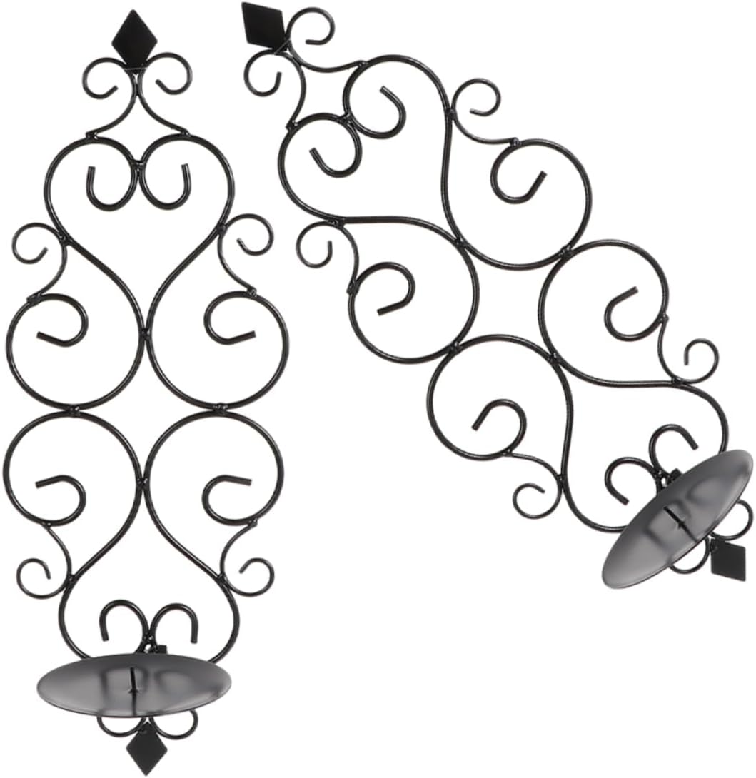 ORFOFE 2pcs Wall Mount Candle Holder Sconce Art Candlestick Holders for Home Decor Living Room Wall Hanging Candle Sconces Vintage Decorative