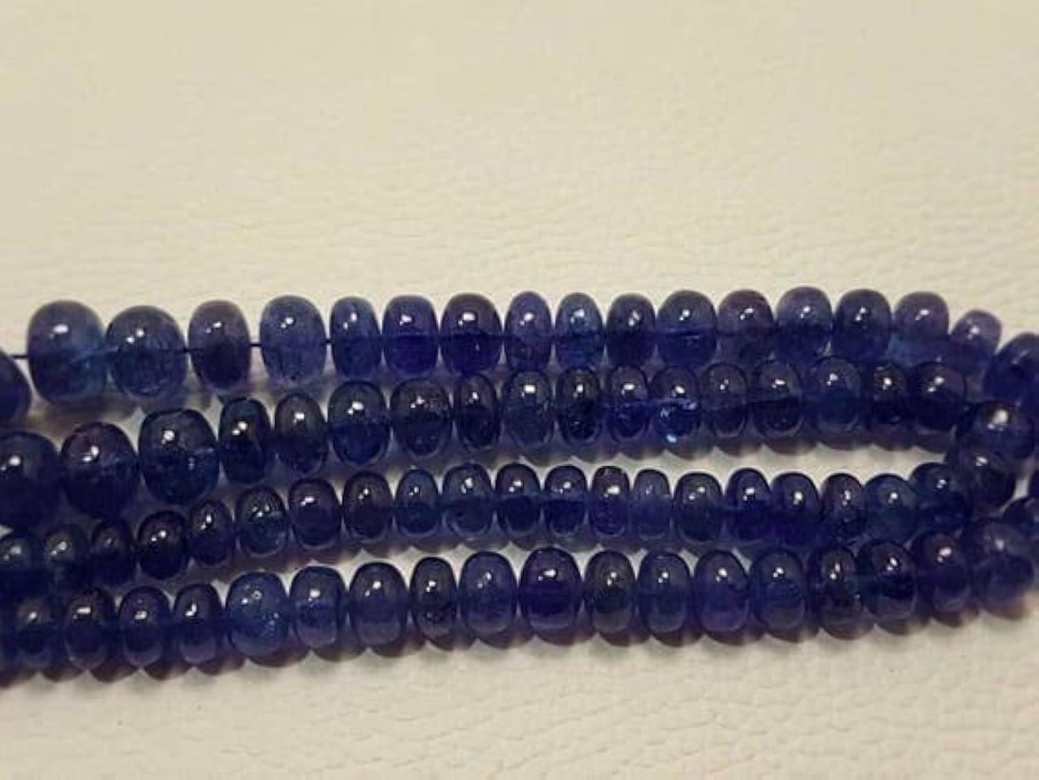 Tanzanite beads AAA+ en fil de 16 pouces pour concevoir un collier sur mesure