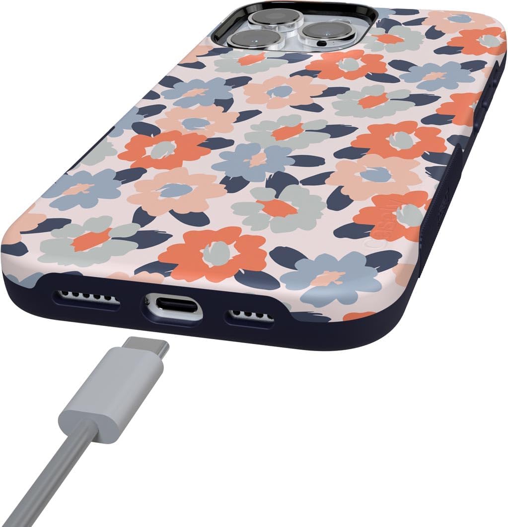 Casely iPhone 16 Pro Max Case | Field of Flowers | Pastel Floral | Bold Protective Design | Compatible with MagSafe - Image 2