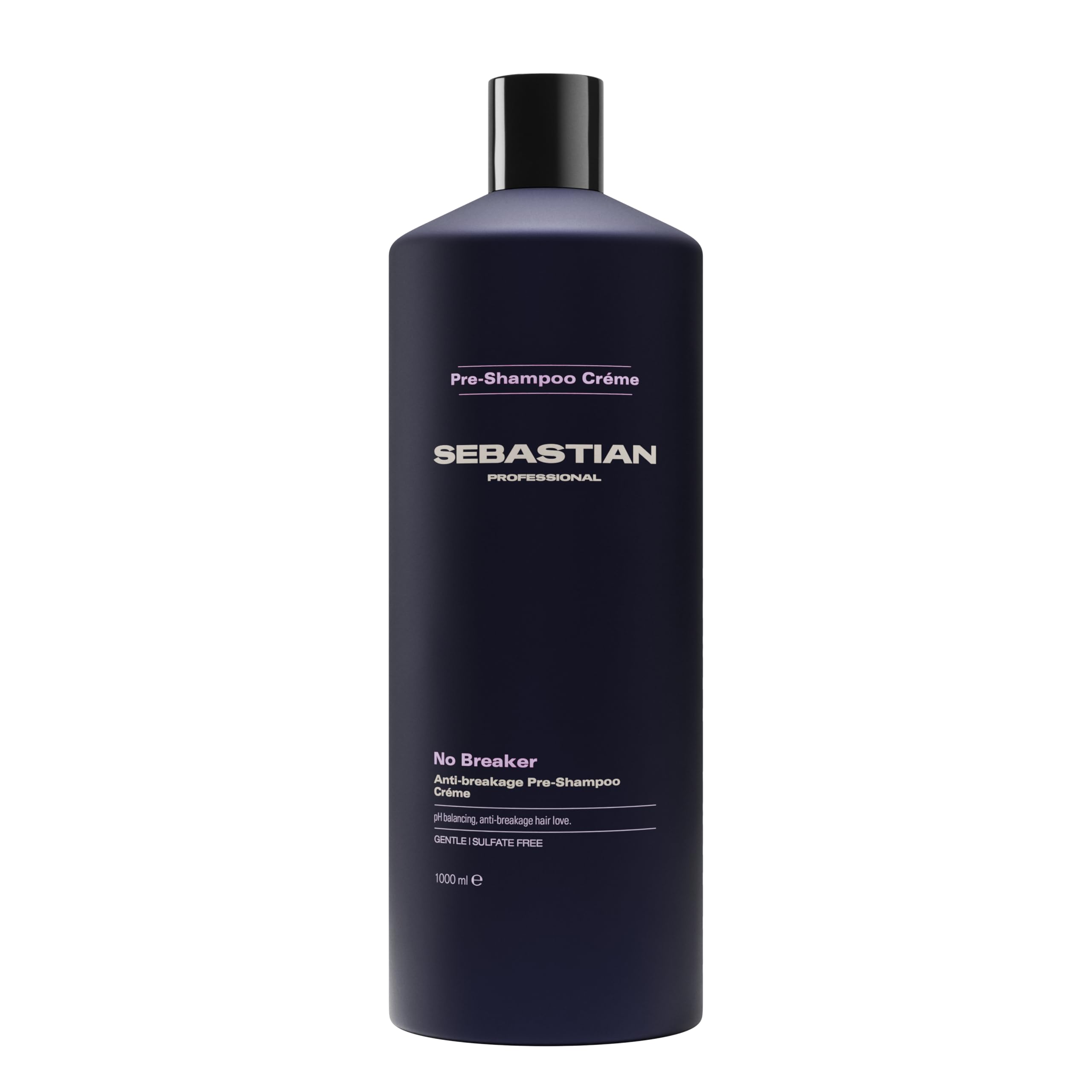 Sebastian Professional No Breaker Anti Breakage Pre-Shampoo Crème – Crema pre-shampoo senza solfati che protegge e leviga i capelli lisci e danneggiati, 1L