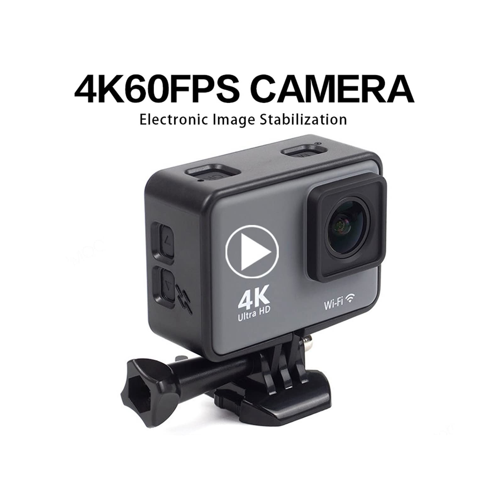 Action Cam, 4K / 60FPS Action Camera impermeabile Anti-shake Action Camera con schermo di controllo remoto Videocamera subacquea sportiva Registratore di unità ,All'aperto, Sport, Video(With 64G Card,