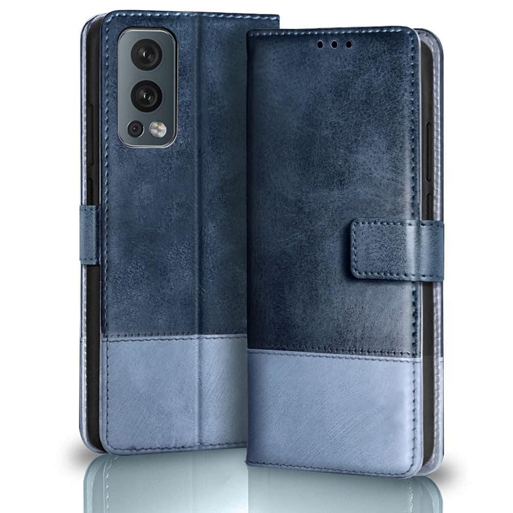 TheGiftKart Flip Back Cover Case for OnePlus Nord 2 5G / OnePlus Nord 2 Pac-Man Edition | Dual-Color Leather Finish | Inbuilt Stand & Pockets | Wallet Style Flip Back Cover (Faux Leather, Blue & Sky) (B0CQG9C5K3) Amazon Price History, Amazon Price Tracker