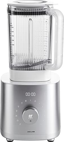 ZWILLING ENFINIGY Hochleistungsstandmixer Pro 1.8 Liter, Mixer mit Edelstahl-Winglet-Klinge & Gleichstrommotor, Silber