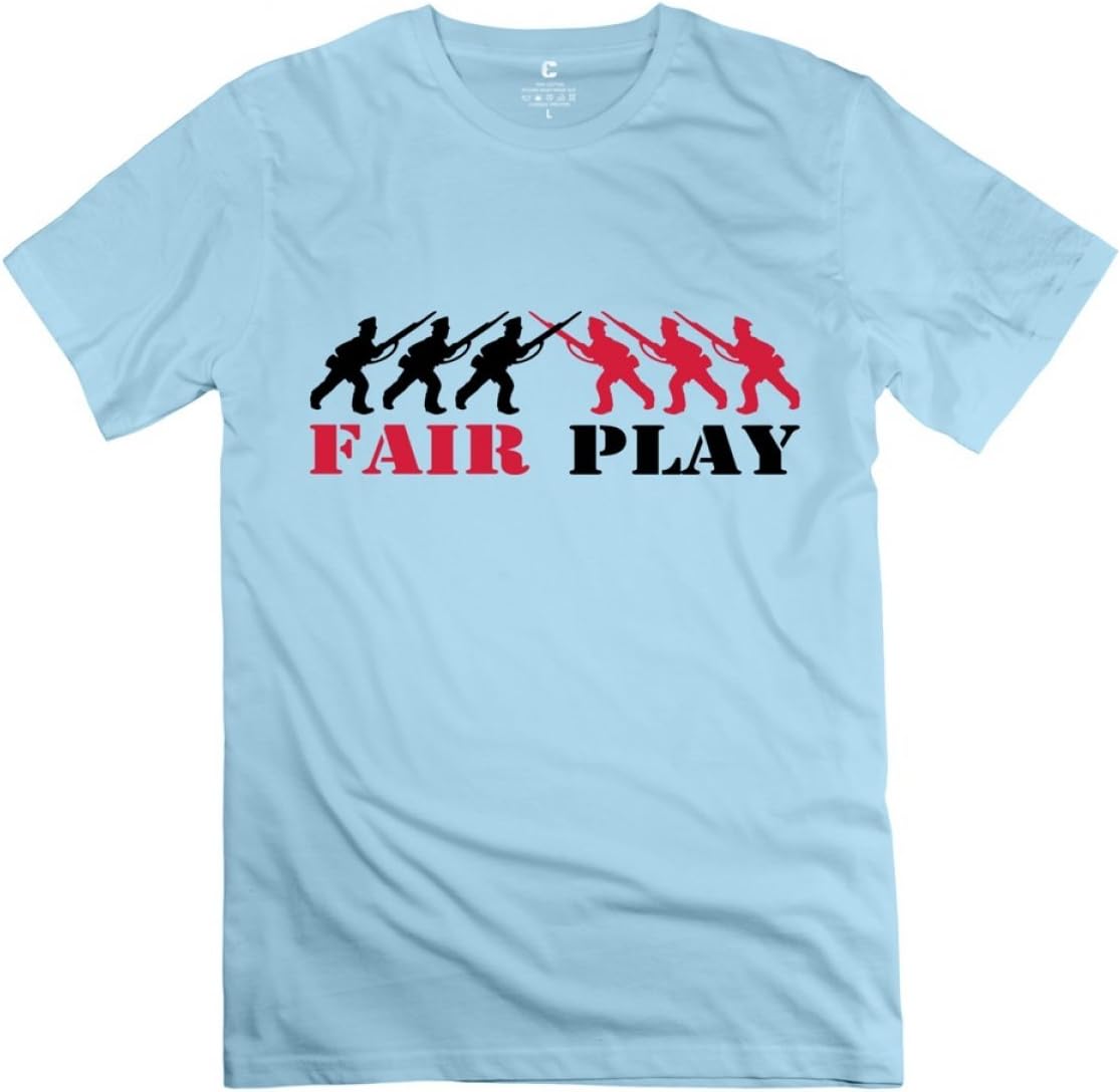 2 Col - Tabletop Games Soldier Fair Play World War Sky Blue T-shirt For Men L