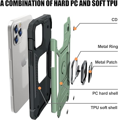 Miniatura 7 de JAME Funda para iPhone 12 Pro, funda para iPhone 12 con protector de pantalla de vidrio templado 2 unidades, protección de grado militar, con