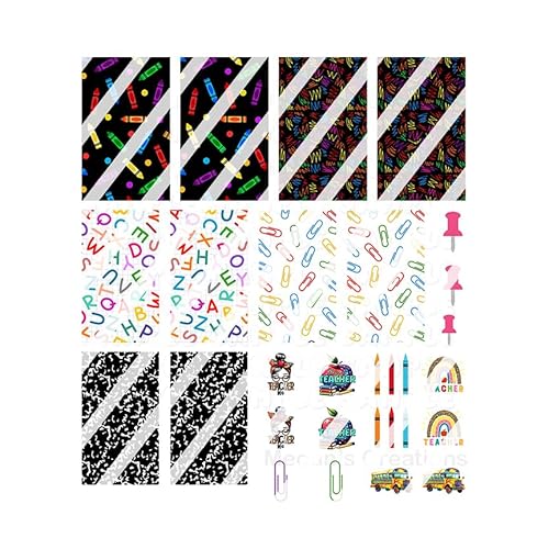 Back to School Nail Art Decals- Waterslide Nail Decals