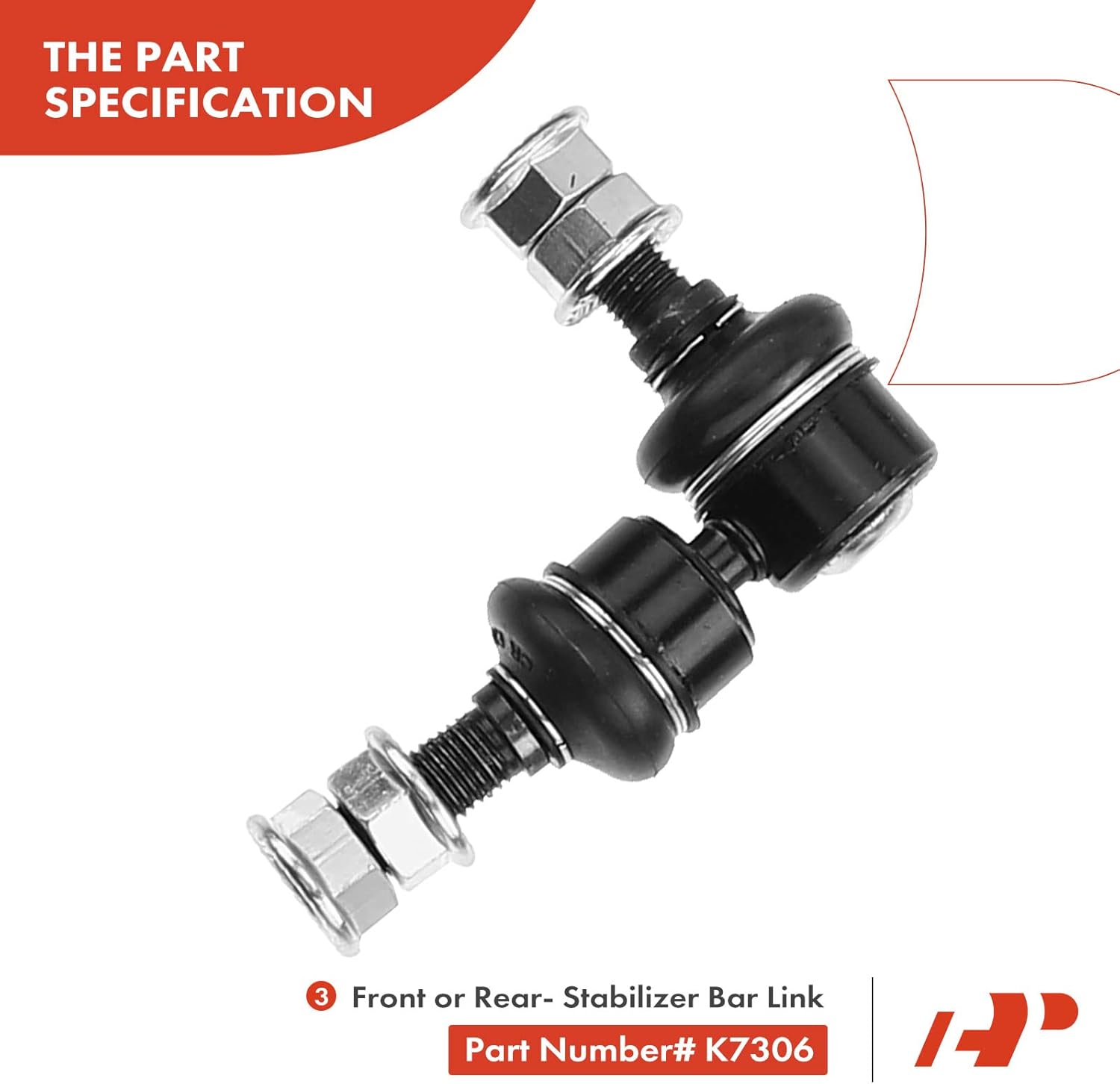 A-Premium Set of 4, Front Lower Control Arm, Sway Bar Link, Compatible with Chrysler Sebring 1996-2006, Cirrus 1995-2000, Dodge Stratus 1995-2006, Plymouth Breeze 1996-2000