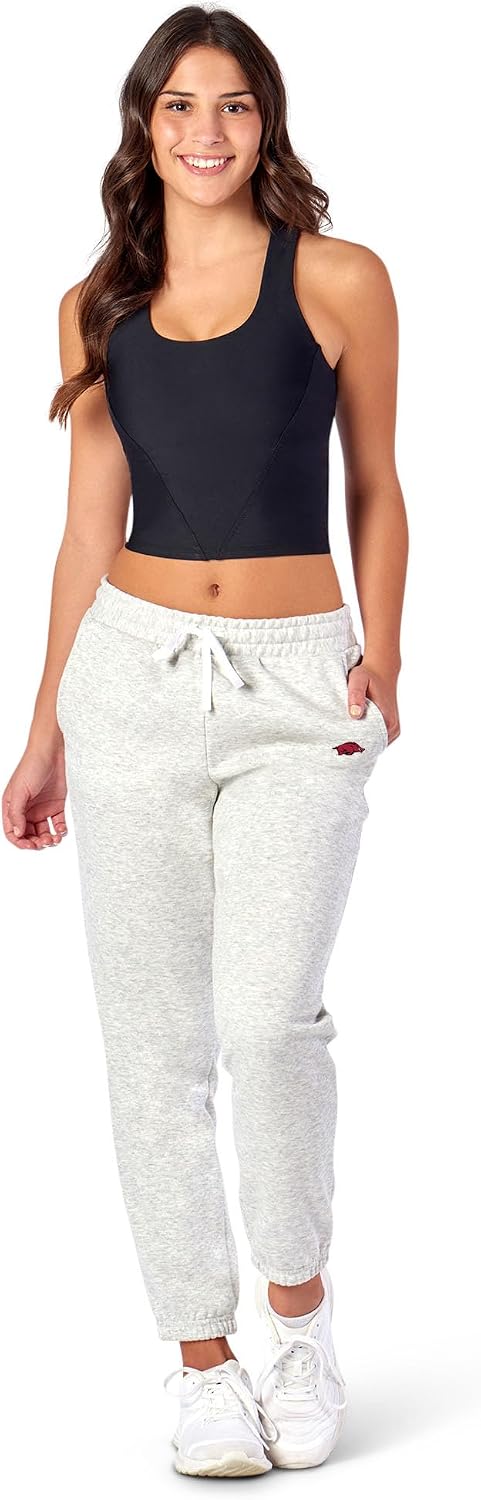 NCAA Women's Tapered Joggers with Pockets, Comfort-Fit Lounge Pants, Stretch Athletic Sweatpants for Running, Travel, Yoga